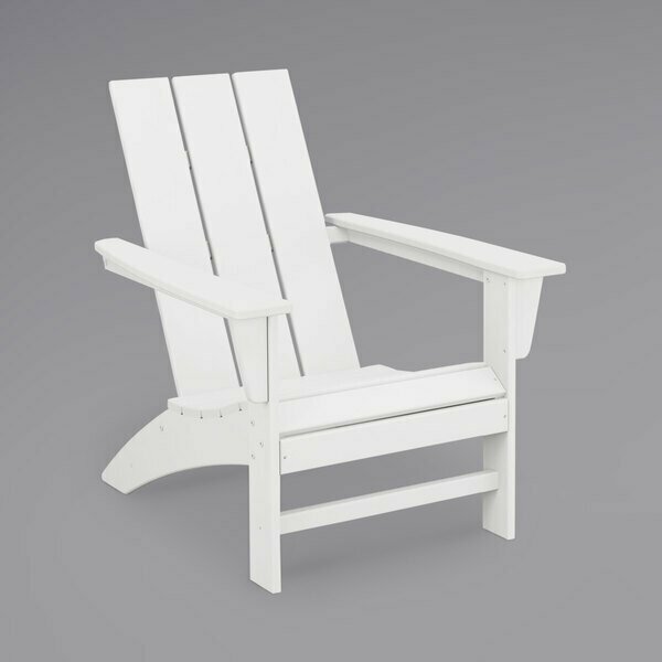 Polywood AD420WH White Modern Adirondack Chair 633AD420WH